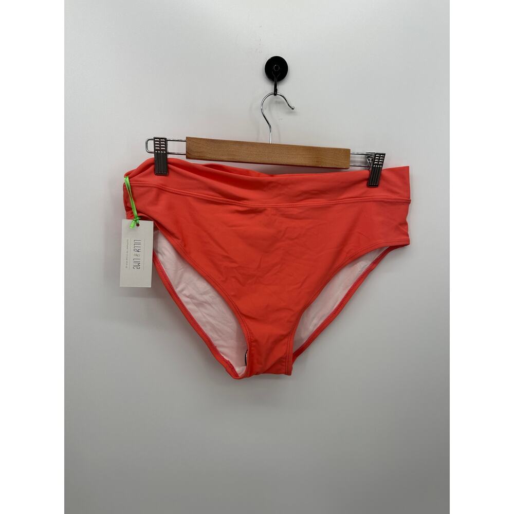 Lilly & Lime Full Bottom Swim Suit Bikini Women 18 NWT Salmon Orange Beach Pool